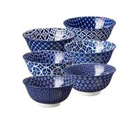 DOWAN Ensemble de 6 bols à céréales de 680 ml et de 15,2 cm Bleu