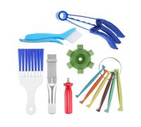 Ensemble de 6 brosses de nettoyage d'ailerons de climatiseur | Redresseur de condenseur en peigne d'évaporateur AC en acier