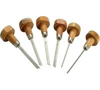 Ensemble de 6 burins à haute vitesse en acier pour sertissure de pierre (ensemble d'outils de gravure) Burins plats, burins à onglet, burin rond, burin-couteau