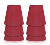 Ensemble De 6 Clip Sur Abat-Jour modernes abat-jour suspension abat-jour en Tissu Lustre, abats-jour de lampe pour lampes murales et tables (Vin Rouge)