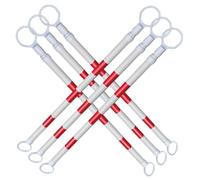 Ensemble de 6 cônes de signalisation réglables, séparateurs de sécurité rétractables et réfléchissants de 119 à 198 cm, cônes de signalisation Portables Rouges et Blancs pour la Gestion de l