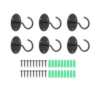 Ensemble de 6 crochets de plafond, cintres métalliques robustes pour suspendre des plantes, mangeoires pour oiseaux, Pots de fleurs, carillons éoliens