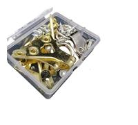 Ensemble de 6 crochets muraux métalliques robustes en forme de D triangulaires for cadres photo et peintures à l'huile(Box E)