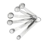 Ensemble de 6 Cuillères à Mesurer en Acier Inoxydable Design Multi-Tailles Empilable pour Ingrédients Secs et Liquides Essentiels pour Pâtisserie et Cuisine