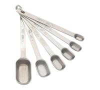 Ensemble de 6 Cuillères à Mesurer en Acier Inoxydable Design Multi-Tailles Empilable pour Ingrédients Secs et Liquides Essentiels pour Pâtisserie et Cuisine