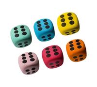 Ensemble de 6 dés en Mousse avec Bords arrondis, dés en éponge Douce pour intérieur et extérieur pour Jeu Familial, Jeu Scolaire, Jouet éducatif à Points en Mousse