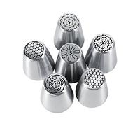 Ensemble de 6 douilles à douille, 4,2 cm/1,7 pouces, douilles de glaçage pour gâteau aux fleurs, douilles de glaçage en acier inoxydable, pointes de glaçage pour pâtisserie,