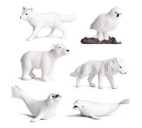 Ensemble De 6 Figurines De Pingouins, Jouet, Ours Polaire, Chouette, Bonhomme De Neige, Dauphin, Loup