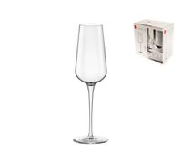 Ensemble De 6 Flûtes En Verre Transparent Bormioli Rocco 28 Cl