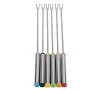 Ensemble de 6 fourchettes à fondue, fourchettes à fondue en acier inoxydable pour guimauves à fondue au chocolat