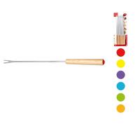 Ensemble De 6 Fourchettes À Fondue Inox Manche En Bois Home