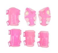 Ensemble de 6 genouillères, coudières et protège-poignets pour enfants - Équipement de protection réglable pour le patinage à roulettes, genoux, coudes, paumes pour enfants de 6 à 18 ans (D)