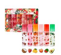 Ensemble de 6 Gloss à Lèvres Domality en Roll-On - Saveurs Fruitées - Soin des Lèvres Repulpant Transparent - Huile Hydratante pour les Lèvres - Cadeau pour Fête