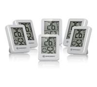 Bresser Indicateur thermo-hygrométrique Temeo Hygro, Lot de 6, indicateur de climat de pièce, blanc