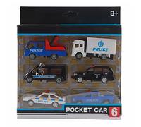 Ensemble de 6 jouets de voiture à remonter en alliage 1:60, véhicule pour enfants au design réaliste, construction en métal durable, adapté aux enfants de 3 ans et plus, comprenant (Série de