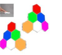 Ensemble de 6 lampes à LED à fixer au mur ou à poser sur une table comme nanoleaf