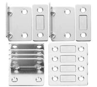 Ensemble de 6 Loqueteau Magnétique Ultra Fin Argenté | Fixation Adhésive, Acier Inoxydable et Aimant, Profil Plat Discret, Usage Chambre la Cuisine