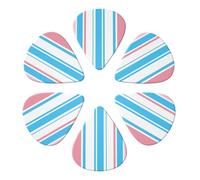 Ensemble de 6 médiators en celluloïd à l'effigie du drapeau LGBT, pour basse, mandoline et guitare acoustique. Différentes épaisseurs : 0,46 mm, 0,71 mm et 0,96 mm.