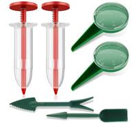 Ensemble de 6 mini outils de jardin conviviaux conçus pour une plantation confortable et efficace (rouge)