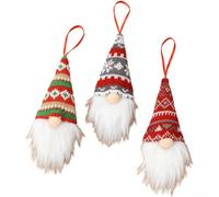 Ensemble de 6 nains de style nordique en tricot pour décoration de vacances