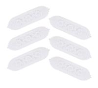 Ensemble De 6 Nappes en Dentelle Florale Crochet Chemins Table Polyester Blanc Napperons Blancs pour Fêtes Événements Décoration La Maison Ensemble Chemin Table Élégant