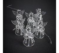 Ensemble de 6 PETIT VERRE ANGE Décorations Arbre de Noël (4.5cm) par Heaven Sends