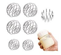 Ensemble de 6 pièces de boule de ressort de tasse de shaker en acier inoxydable, mélangeur auxiliaire, utilisé pour la poudre de protéines, la poudre de milkshake et d'autres boissons mélangées