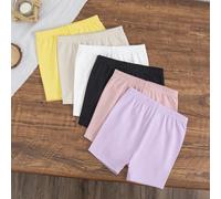 Ensemble de 6 pièces de shorts tricotés pour bébé fille, qui sont bien ajustés et possèdent une taille élastique de unicolore, parfait pour l'été 6-9M,9-12M,12-18M,18-24M,2-3YTissu tricoté