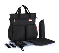 Ensemble de 6 pièces, sac à langer for bébé, coussin, comprenant une variété d'accessoires, ensemble sacs for grande capacité, transport, cadeau pratique for les nouveau-nés(Black)