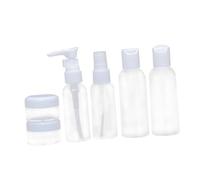 Ensemble De 6 Pièces Tube vide shampooing bouteilles pompe dentifrice rechargeable couvercle bouteille reutilisable spray bottle contenant de shampoing Bouteille de voyage étanche FRCOLOR