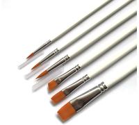 Ensemble De 6 Pinceaux Avec Des Cheveux En Nylon Pour Peinture ? L'huile Acrylique, Peinture De D¿¿Tail De Beaux-Arts