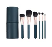 Ensemble de 6 pinceaux de maquillage, fond de teint, fard à paupières, poudre libre, blush, pinceau à lèvres, seau de rangement de la même couleur