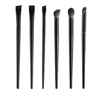 Ensemble de 6 pinceaux de maquillage, pinceau à sourcils plat, pinceau eye-liner biseauté, applicateur de fard à paupières pour façonner les sourcils, appliquer les reflets et les ombres