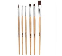 Ensemble de 6 pinceaux de Peinture à l'huile de Maquillage de Haute qualité, Pinceau de Maquillage pour Le Visage d'halloween, Pinceau de Peinture Aquarelle, mélange Professionnel de pinceaux