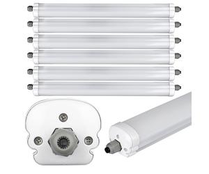 Ensemble de 6 plafonniers de projecteur de lumière du jour d'atelier de lumière de tube de baignoire de SMD LED de 36 watts