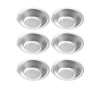 Ensemble de 6 plateaux de mélange de peinture en acier inoxydable, adaptés projets d ' artistes et de bricoleurs dans divers contextes, utilisation à la maison et en studio, petit plateau de rond