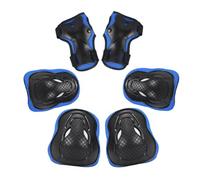 Ensemble de 6 protections pour enfant pour garçon et fille, scooter, patinage, vélo, patinage avec genouillères, coudières, protège-mains en polyester