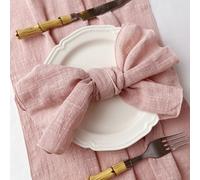 Ensemble de 6 serviettes en tissu de coton gaze 30x30cm, tissu pour décoration de mariage, usage quotidien, serviette de thé, Table de Village, serviette de noël 6pcs sage green