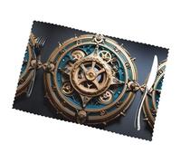 Ensemble de 6 Sets de Table Poezjze à Motif d'engrenages Steampunk, idéal pour la Cuisine, Les Repas, Les fêtes et Les Mariages (30 x 45 cm).