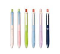 Ensemble De 6 Stylos Gel À Pression De 0.5mm, Monde Mystérieux Créatif, Support De Couleur Contrastée, Noir, Fournitures Scolaires Et De Bureau