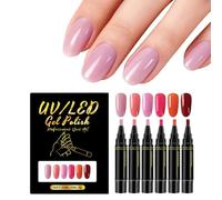 Ensemble de 6 stylos nail art en couleurs, pour création rapide et sèche, dessin de points précis, marqueurs pour ongles pour usage à domicile ou dans un salon, outil de dessin pour manucure