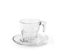 Ensemble De 6 Tasses À Café En Verre Transparent Casablanca Avec Soucoupe Cc75