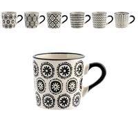Ensemble De 6 Tasses À Café Vhera En Grès Décor Assorti H&H