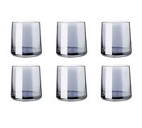 Ensemble de 6 tasses en verre teinté, 9oz, for jus, lait, thé, petit déjeuner, boisson, whisky, verrerie domestique, tasse(Grey)