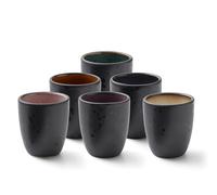 Ensemble de 6 tasses espresso GASTRO en grès émaillé Noir ass. Bitz