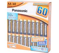 Ensemble de 60 piles Panasonic Power LR6 AA, les plus puissantes