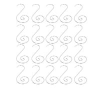 Ensemble de 600 crochets en S pour ornements, crochets en forme de S en acier inoxydable, crochets décoratifs antirouille pour ornements d’arbre de Noël, décoration de fêtes et de (Argent)