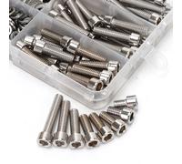 Ensemble de 600 vis et écrous à tête hexagonale en acier inoxydable - Têtes hexagonales M3, M4, M5, M6 - Comprend des rondelles plates M3-600pcs