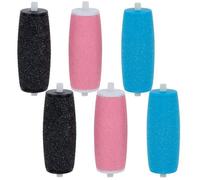 Ensemble de 6pcs Recharge Scholl Rouleaux de Remplacement pour Scholl Velvet Smooth Express Pedi Râpe Electrique Rose Bleu Noir