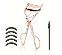 Ensemble de 7/16 recourbe-cils avec coussinets rechange for femmes : pince à épiler, clips, applicateurs mascara et brosse(7pcs gold)